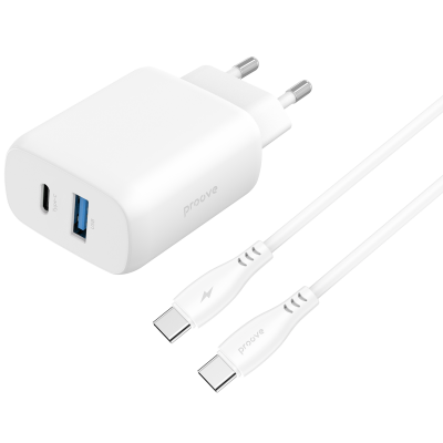 Silicone Power 2 Type-C + USB 30W + Сable Type-C to Type-C